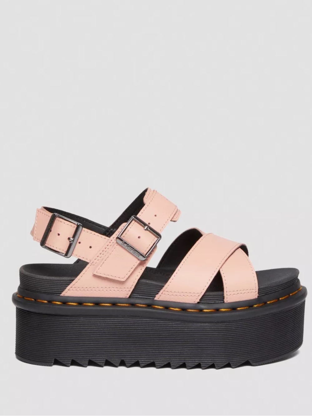 Dr. Martens Voss II Athena Leather Strap Platform Peach Beige Women’s size 8 NEW - Picture 1 of 13